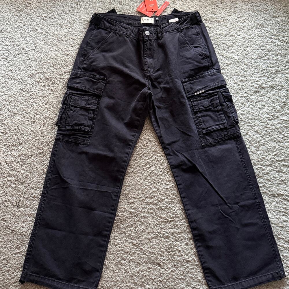 Men's YoungLA 6024 - Ops Utility Pants AdjustableWaist XL, NWT, BlackWash